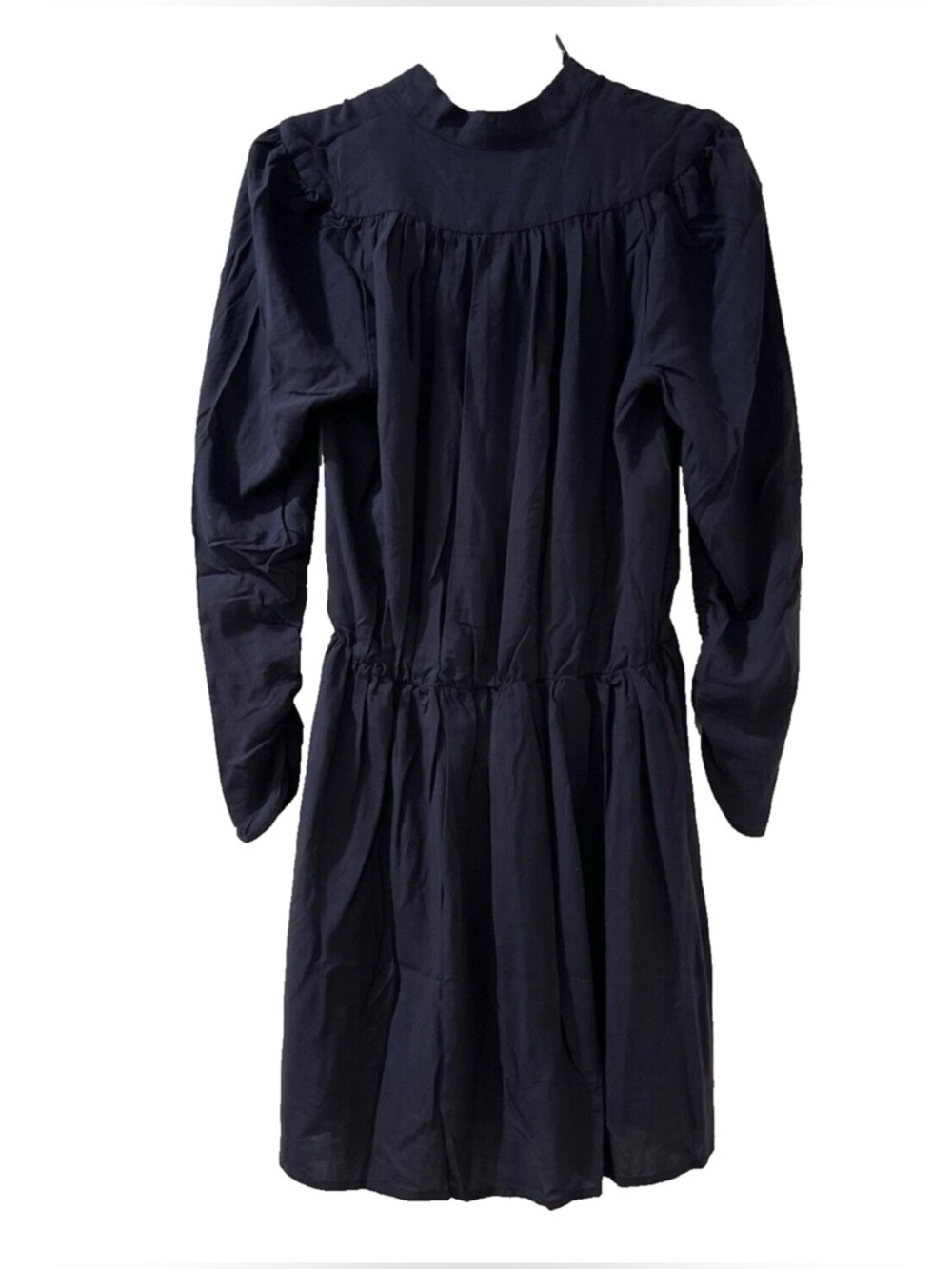 NWT ZADIG & VOLTAIRE | Navy Blue Long Sleeve V-Neck Reveal Mini Dress Small $395 - Picture 3 of 6